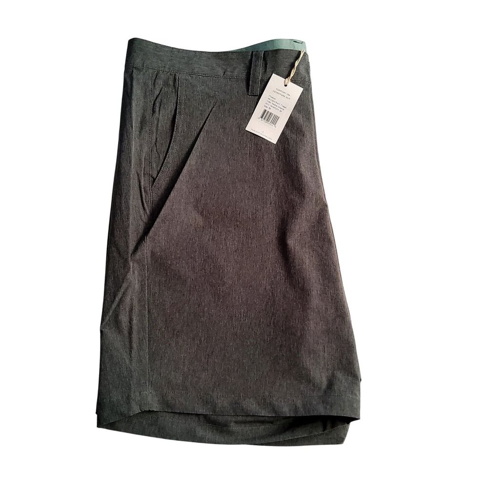 Free Fly Mens Stretch Shorts Functional Side And Back Pockets Size 38 Gray - Picture 6 of 6
